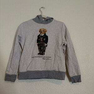 Polo bear color-blocked fleece hoodie